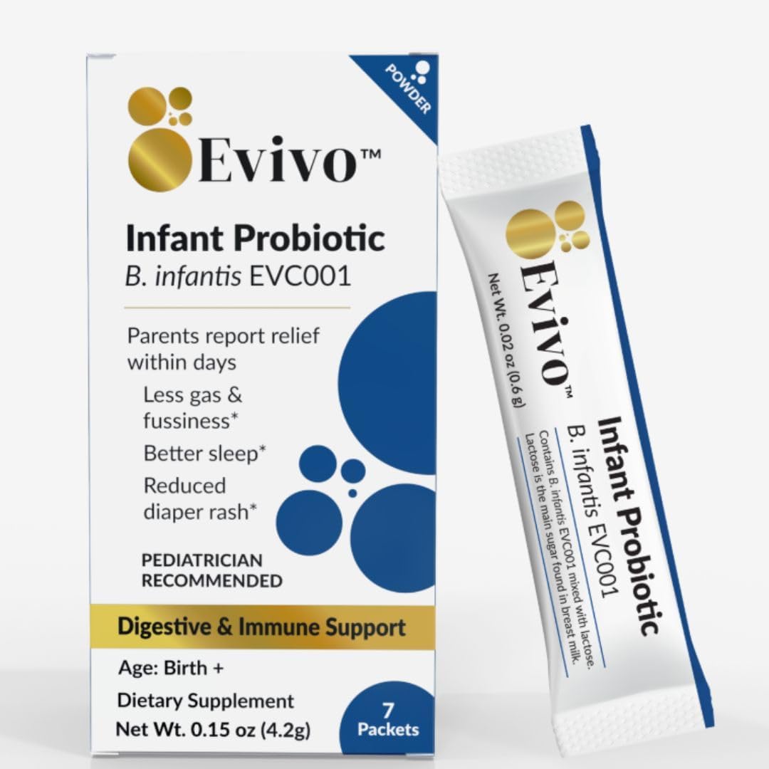 Evivo Award Winning Infant Probiotic Powder 7 pack front view