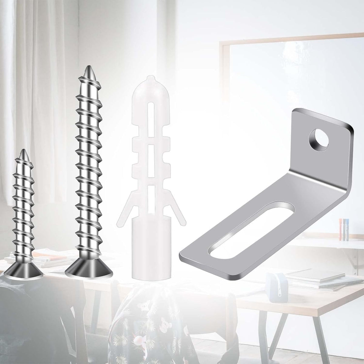 Yoozena whiteboard installation kit screws and expansion tubes
