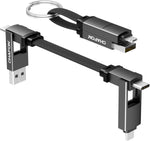 CHAFON multi charging cable front view with magnetic keyring
