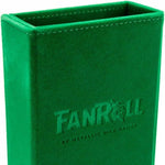 FanRoll green folding dice tower folded flat for travel