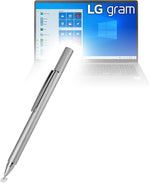 BoxWave stylus pen front view in metallic silver