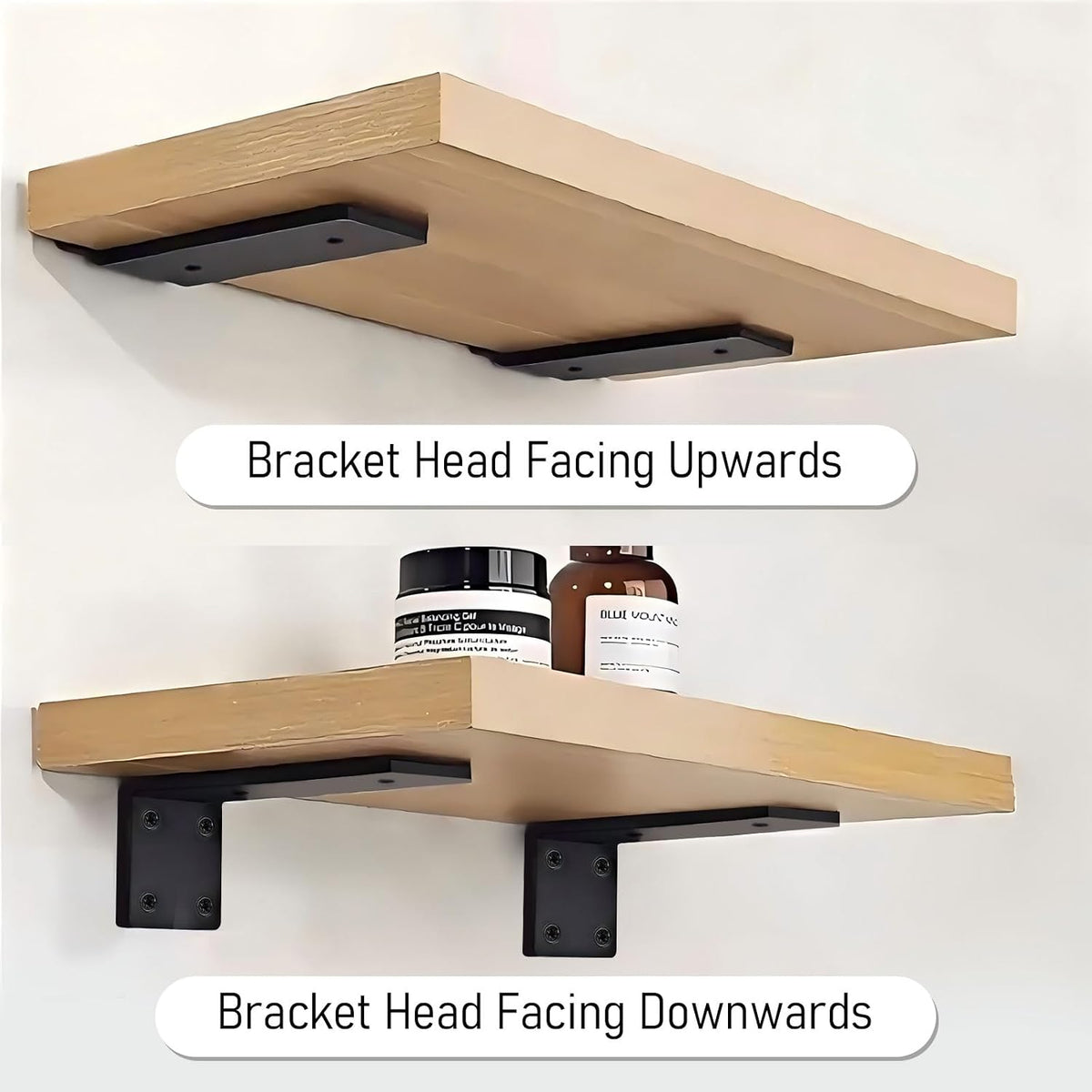 YMDparts wall mounted shelf bracket 8 pack set