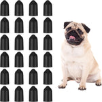 Black reusable rubber tips for anti bark collars size comparison layout