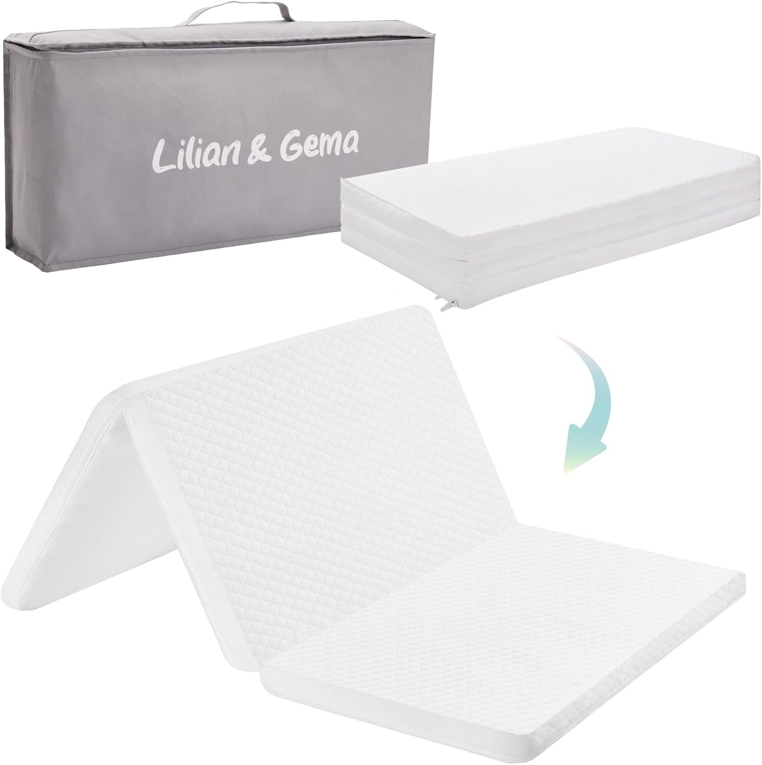 Lilian&Gema Pack and Play Mattress front view