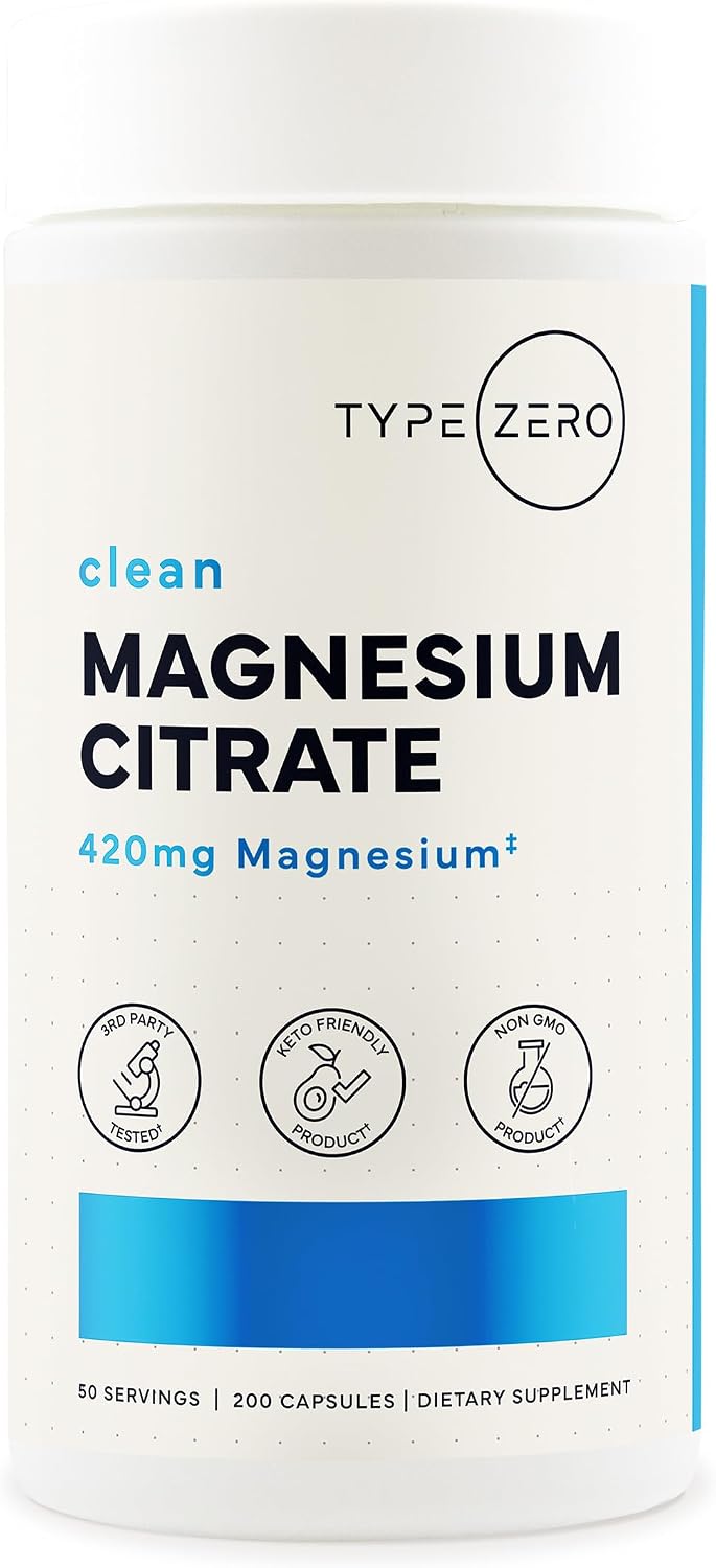 Type Zero Clean Magnesium Citrate bottle front view supplement