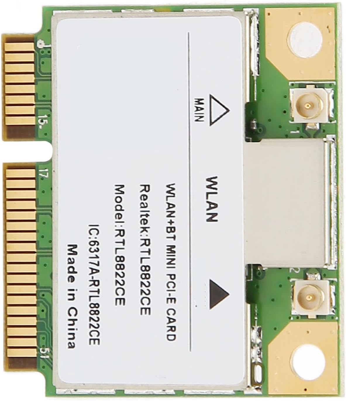 Diyeeni RTL8822CE Mini PCIe Card side angle perspective
