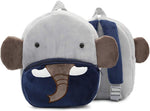 Ladyzone 3D plush backpack front view displaying elephant face