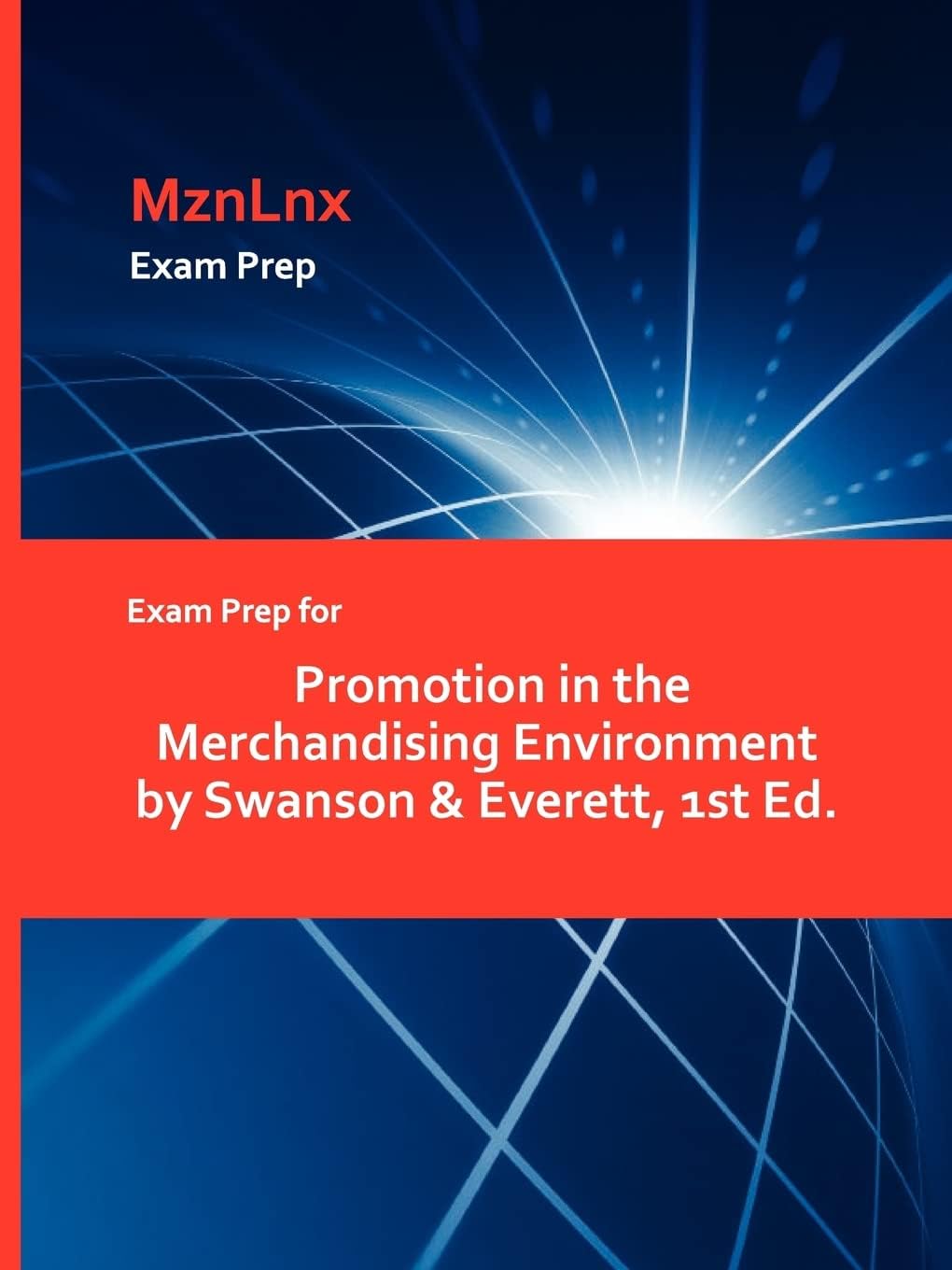 MznLnx Exam Prep for Promotion in the Merchandising Environment front view textbook