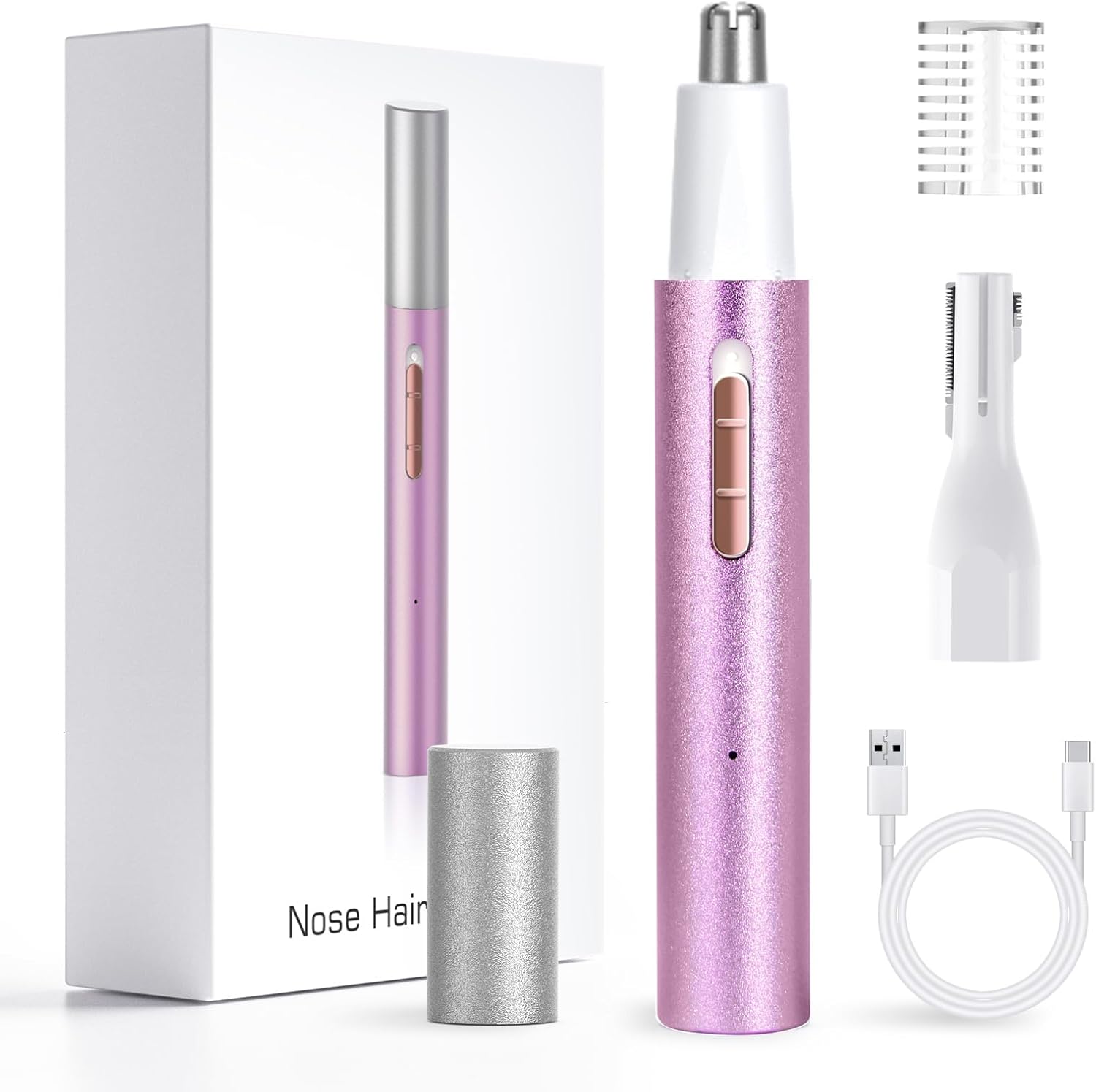 Ginity 2-in-1 LED display rechargeable nose and ear hair trimmer