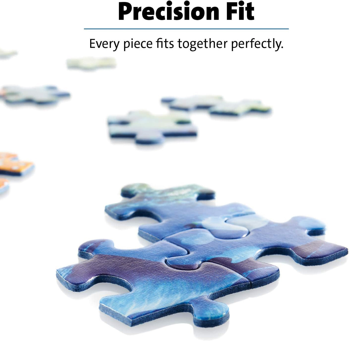 Ravensburger puzzle thickness and blue board material