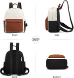 LOVEVOOK fashion backpack close-up of gold-tone zipper hardware