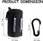 Compact doggy waste bag pouch showing easy release bag dispensing
