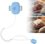 QCBF bedwetting alarm front view blue color potty training device.
