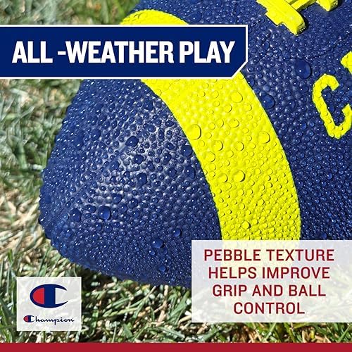 Champion Blitz rubber football inflated and ready for outdoor training sessions.
