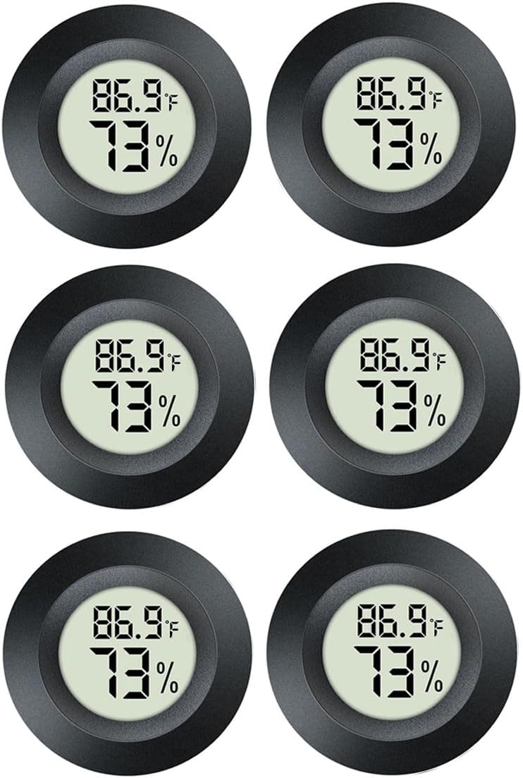 JEDEW 2 Pack Hygrometer Thermometer Digital Humidity Meter Indoor/Outdoor Humidity Monitor Reptile Thermo-Hygrometer for Greenhouse Humidors Terrarium Jars, Fahrenheit () /Celsius() (2) - Image 10