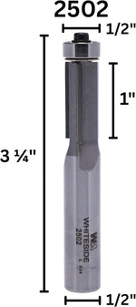 Whiteside 2502 router bit showing cutting edges and carbide tips