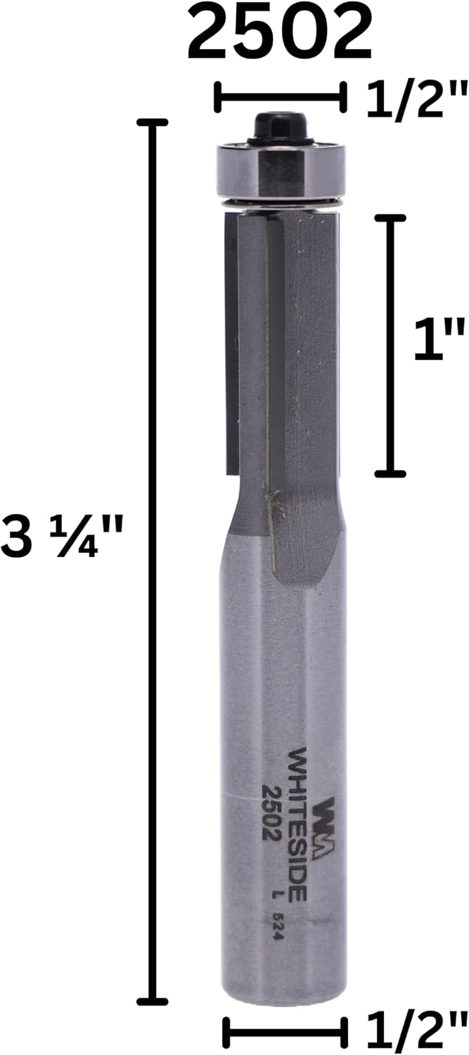 Whiteside 2502 router bit showing cutting edges and carbide tips