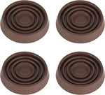 3X3 Round Rubber Caster Cups, Non Slip Furniture Pads - 4 Pack | Anti-Slip Gripper, Anti Skid Furniture Feet, Anti Slide Floor Protector for Bed Couch Table Chair Stoppers, Brown - Image 11