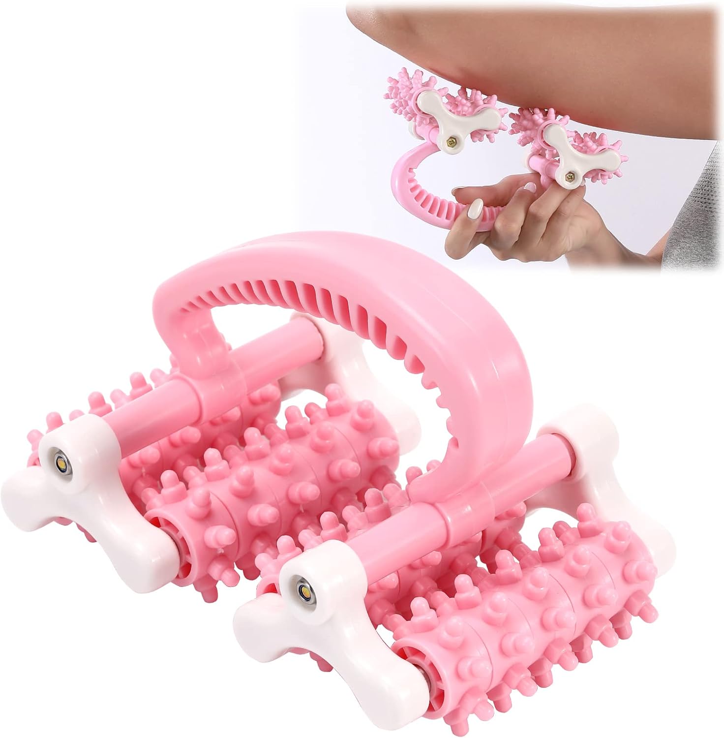Olelo fascia blaster deep tissue massage roller front view for cellulite reduction.