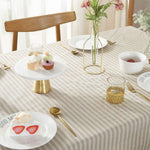 AMZALI beige rectangular tablecloth folded fabric texture