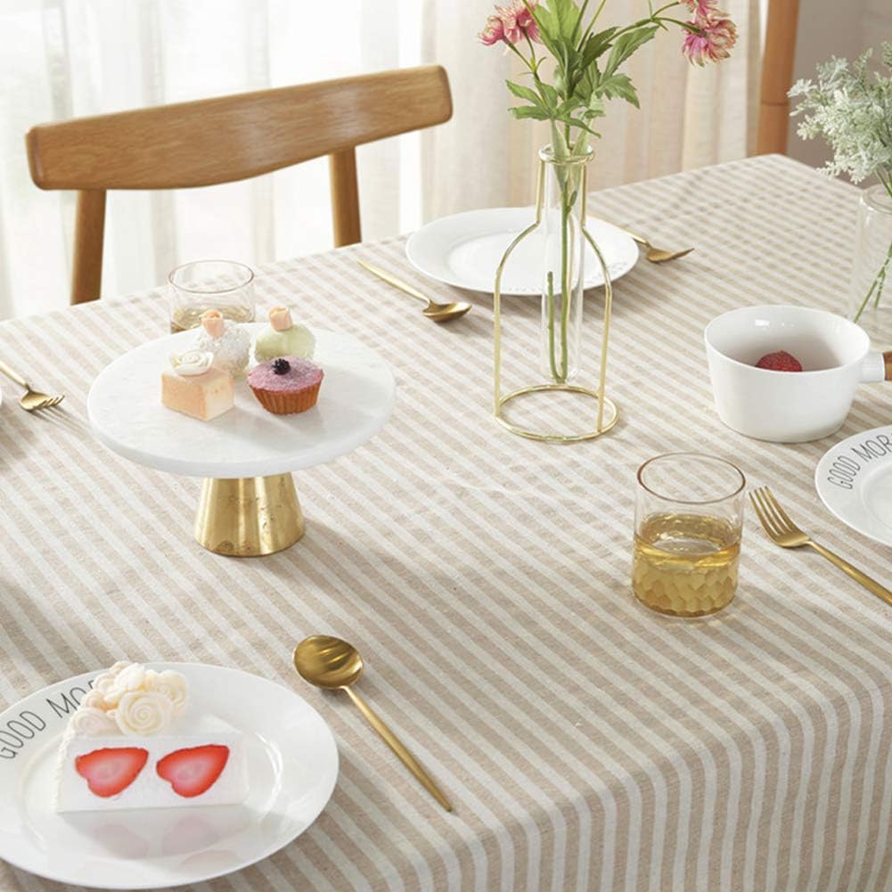 AMZALI beige rectangular tablecloth folded fabric texture