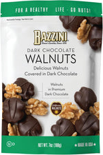 Gourmet chocolate covered nuts snack pouch standing display