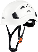 Safebuilder safety helmet front view with clear visor