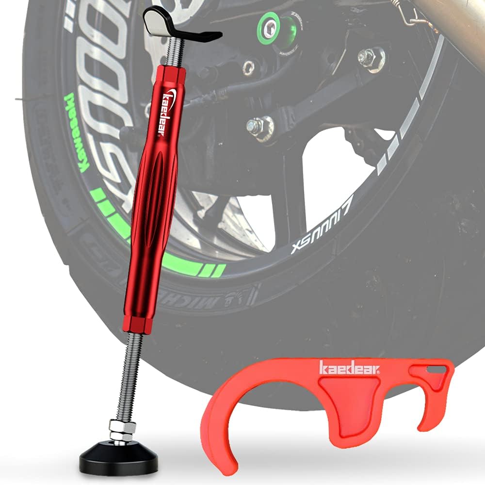 Kaedear motorcycle maintenance grip stand red front view showcasing ergonomic body