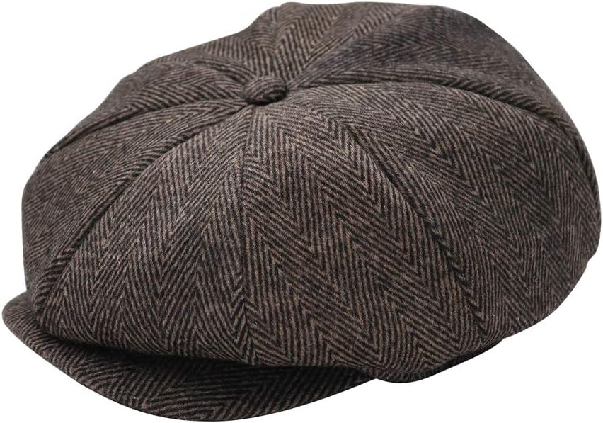 jerague Wool Newsboy Cap for Men Women - Classic Vintage Gatsby Lvy Cabbie Hat Flat Beret Cap Adjustable Size - Image 9