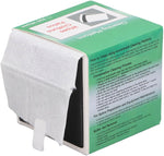 Perforated break points on fiber optic cleaning paper roll