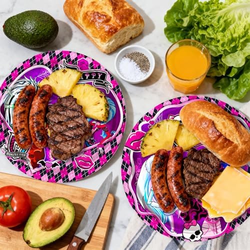 Disposable Monster High tableware for birthday parties