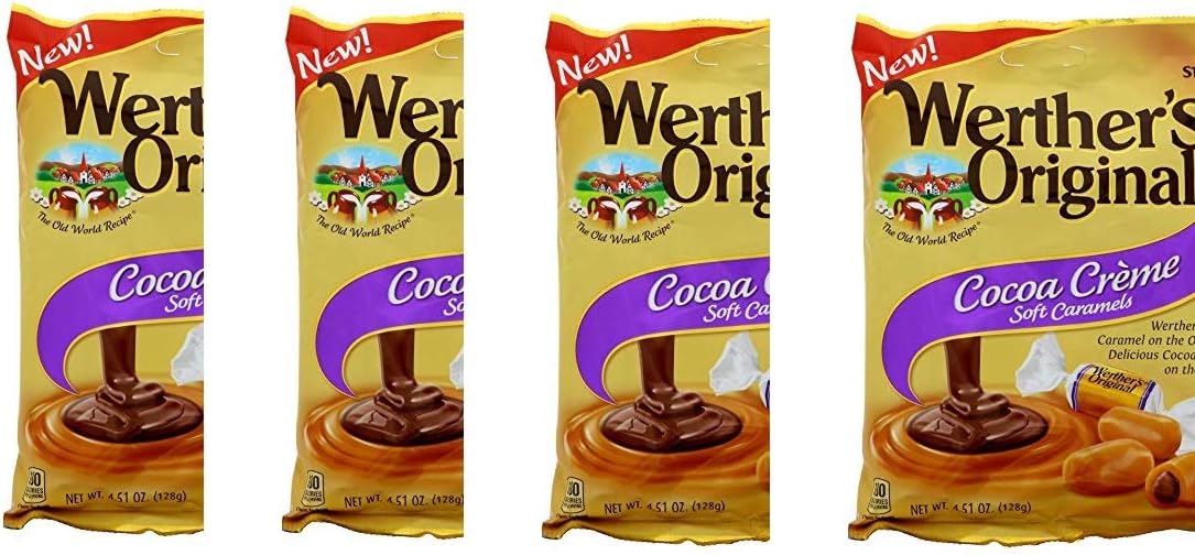 Close up of Werther's Original hard caramel candy wrapper