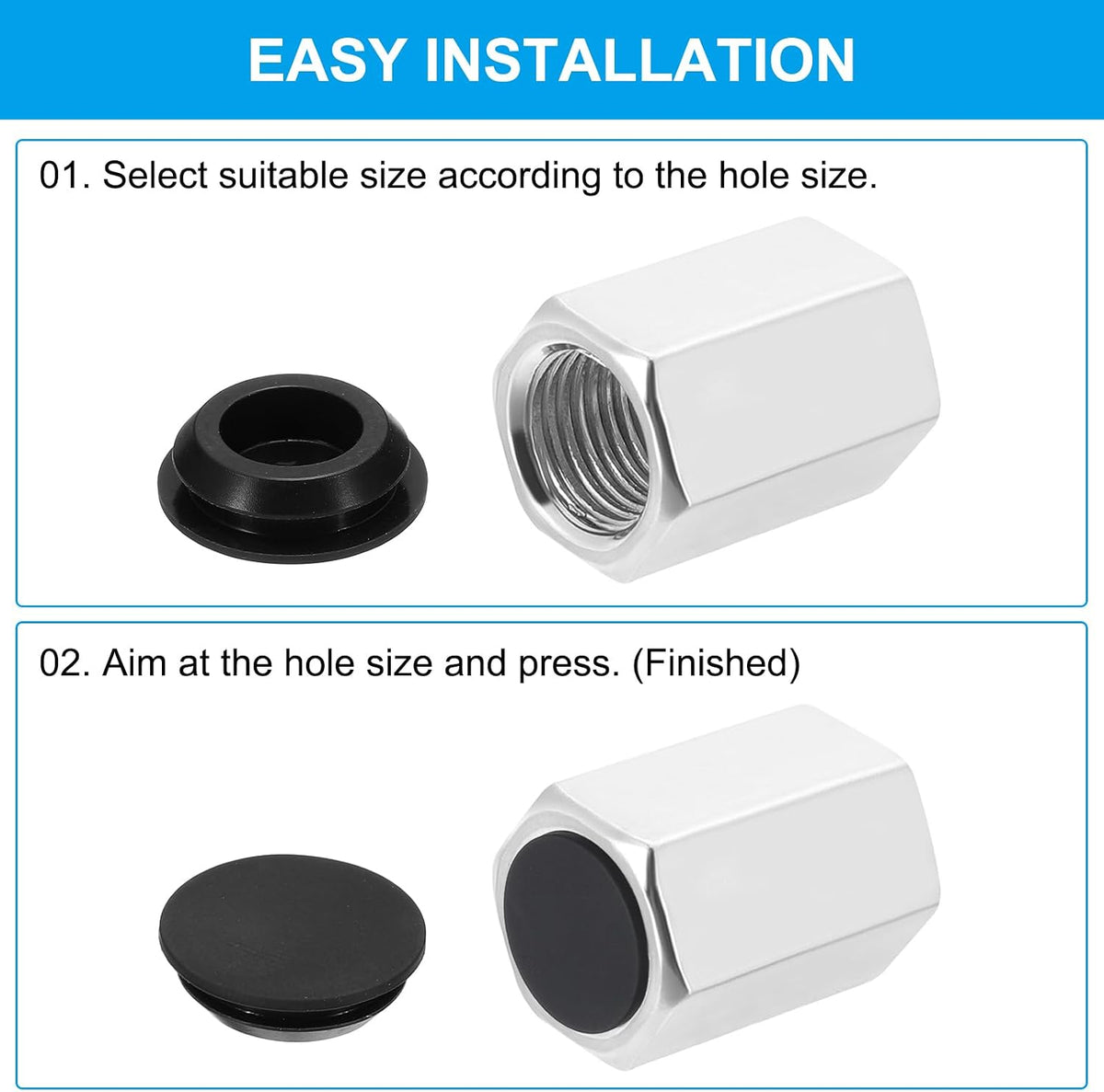 PATIKIL locking furniture hole plug stems