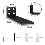 YMDparts 5 inch floating shelf brackets mounted on wall