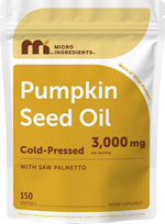 Micro Ingredients pumpkin seed oil with saw palmetto front pouch view