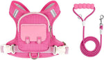 Uplift Picks reflective waterproof dog harness backpack front view pink