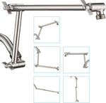 PDPBath Shower Extension Arm, 16" Upgrade Solid Brass Shower Head Extender, Adjustable Height Extended with G1/2 Universal Connection for Rain & Handheld Shower Head - Oil Rubbed Bronze - Image 15