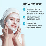 ETUDE deep pore clarifying face wash texture showing creamy bubbles