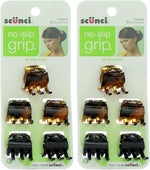 Scünci 5 count pack of hair clips angled view.