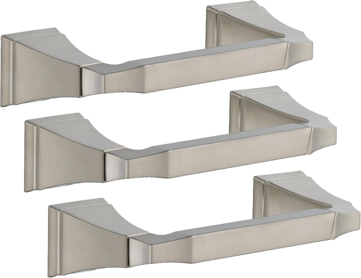 Delta Dryden collection toilet paper holder installed in modern bathroom