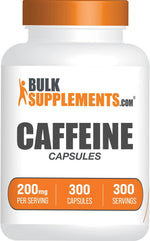 USA imported BulkSupplements brand pure caffeine capsules for mental clarity