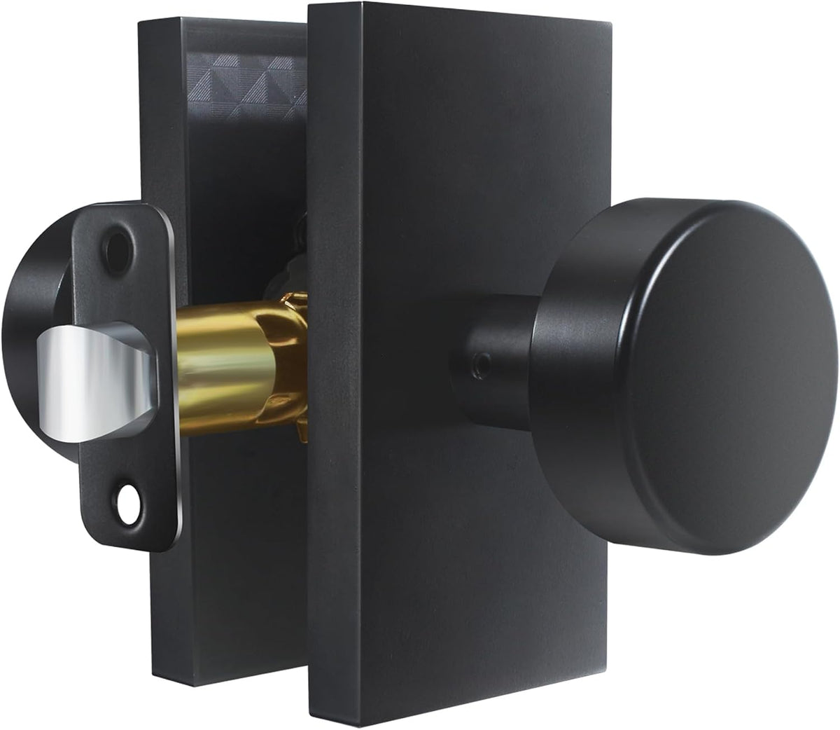Hiemey black interior door handle installed on door