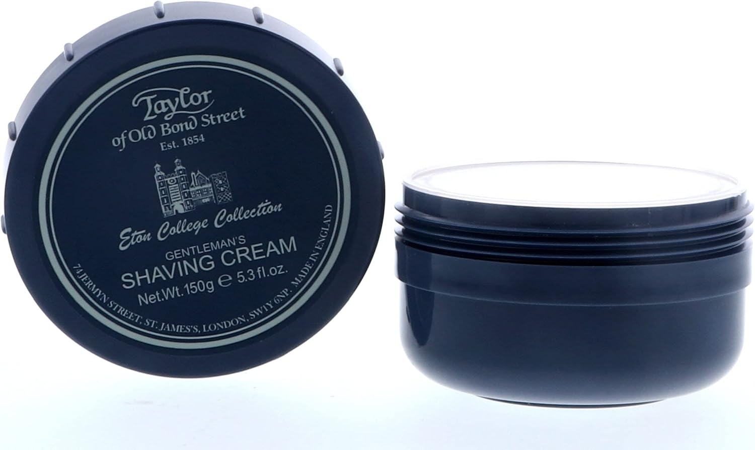 Taylor of Old Bond Street Eton College shaving cream jar front view