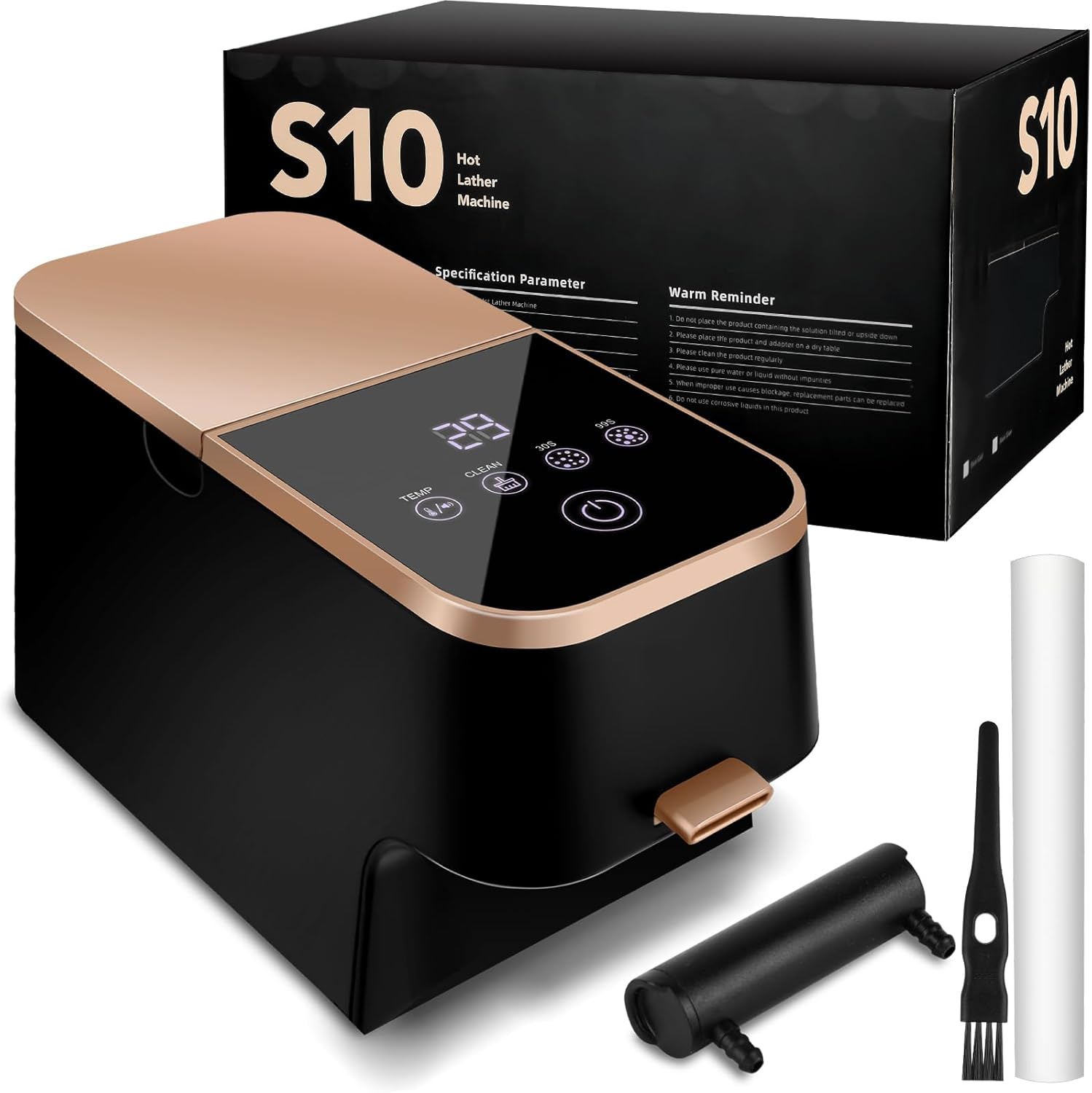 Professional Hot Lather Machine for Barbers, Shaving Cream Warmer with Rapid Heating and Overheat Protection Function, Household Heated Shaving Cream Dispenser for Husband Father Boyfriend - Image 1