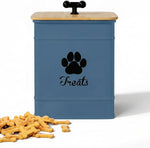 Dog Treat Container Airtight - 6 Inch Wide x 8 Inch Tall Iron Dog Treat Jar for Kitchen Counter with Airtight Bamboo Lid - 12 Cup Capacity Pet Treat Container - Doggie Cookie Jar - Big Treats Canister - Image 10