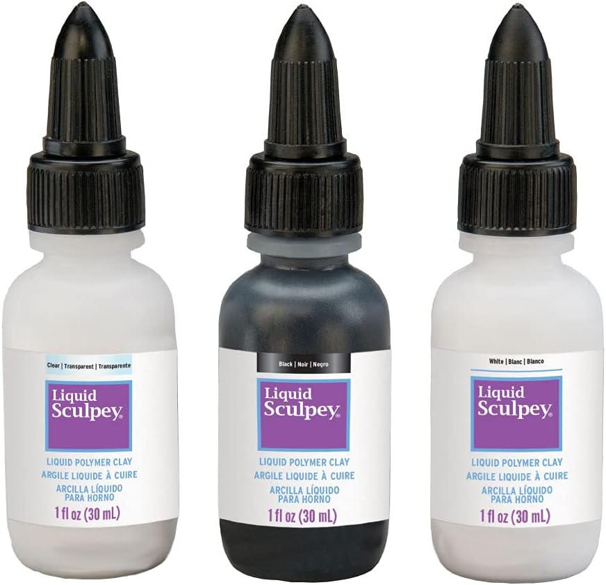 Twist cap detail on liquid polymer clay bottles for precise application