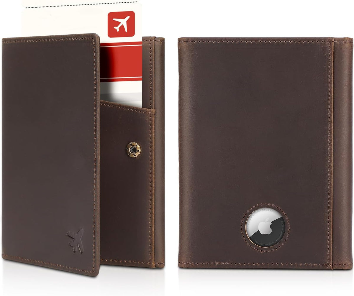 Polare full grain leather pilot wallet front view