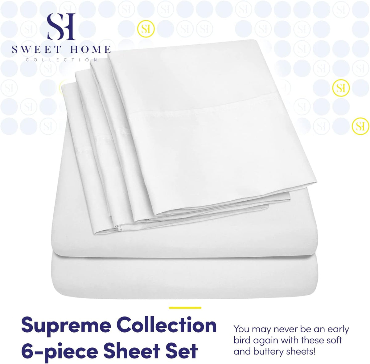 Sweet Home Collection microfiber sheet folded display