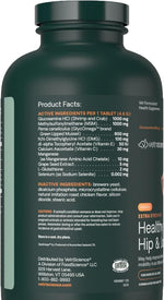 VetriScience Glycoflex 3 maximum strength chewable tablets side label showing ingredients