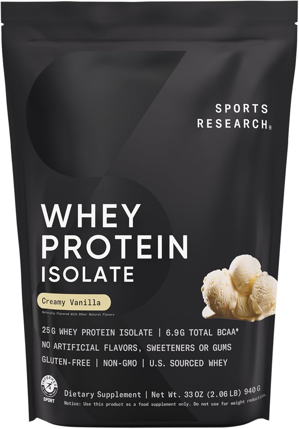 Sports Research Whey Protein Isolate - Sports Nutrition Protein Powder 25g per Serving - 2.27lb Bag Whey Protein - Dutch Chocolate Bulk Protein Powder, 25 Servings - Image 12